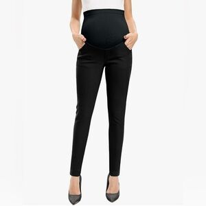 New Ann Taylor LOFT Maternity Black Velvet Pull-on Skinny Pants.